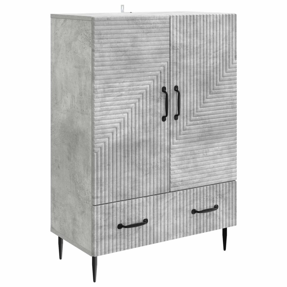 vidaXL Sideboard med låda Betonggrå 66 x 34,5 x 95 cm Konstruerat trä
