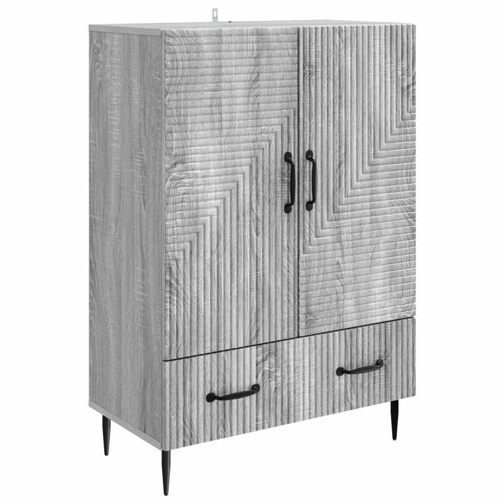 vidaXL Sideboard Grå sonoma-ek 66 x 34,5 x 95 cm Konstruerat trä