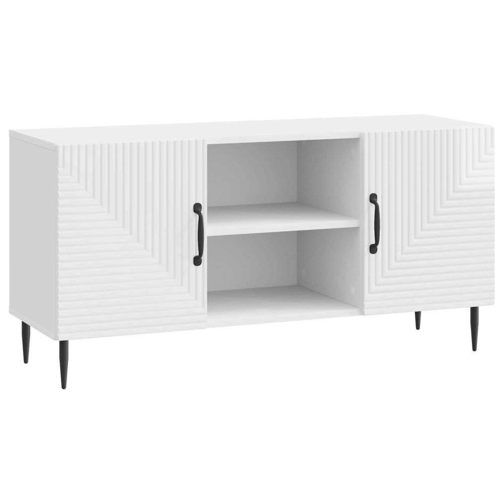 vidaXL TV-skåp Vit högglans 102 x 34,5 x 50 cm Konstruerat trä