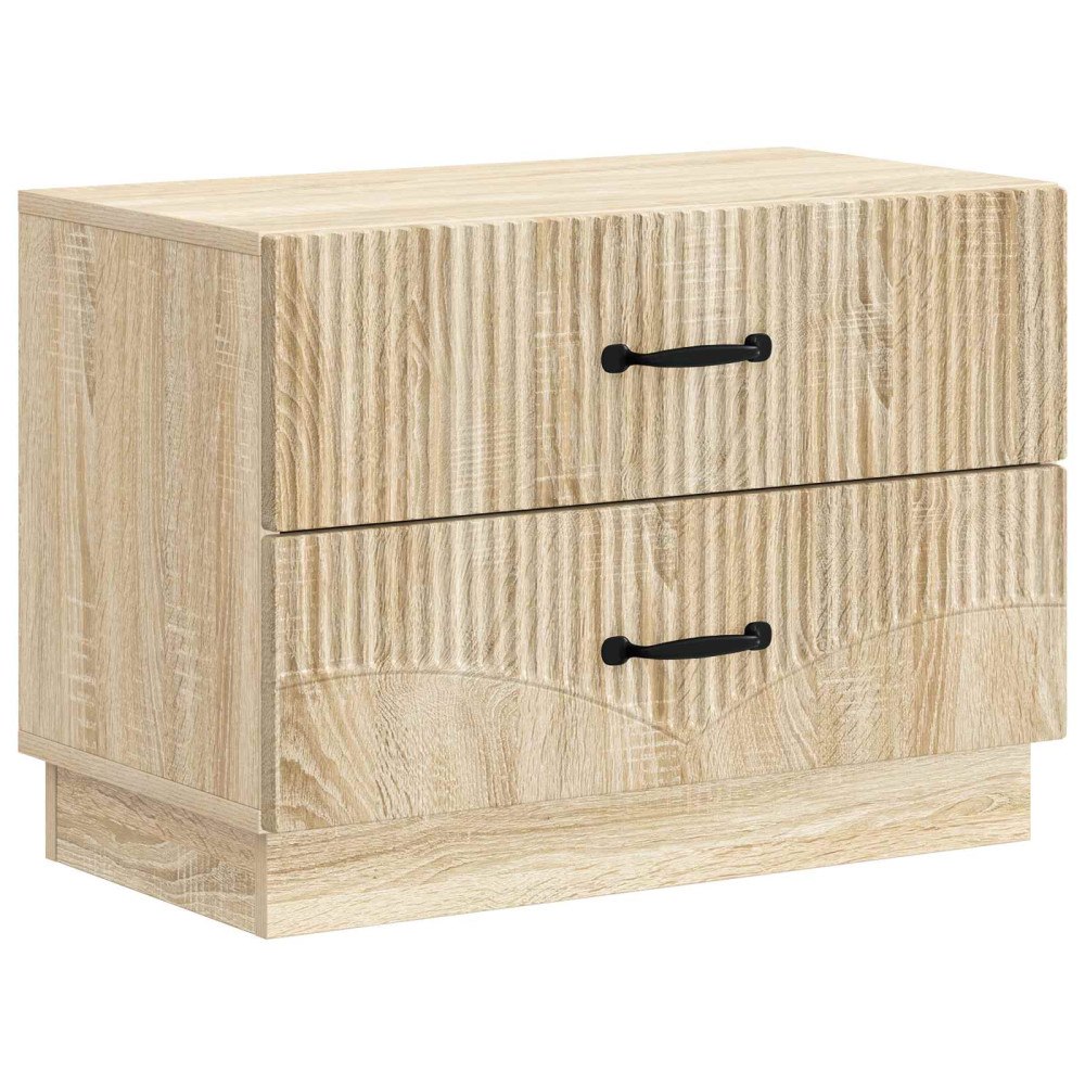 vidaXL Nattduksbord Sonoma-ek 62 x 34,5 x 44,5 cm Konstruerat trä