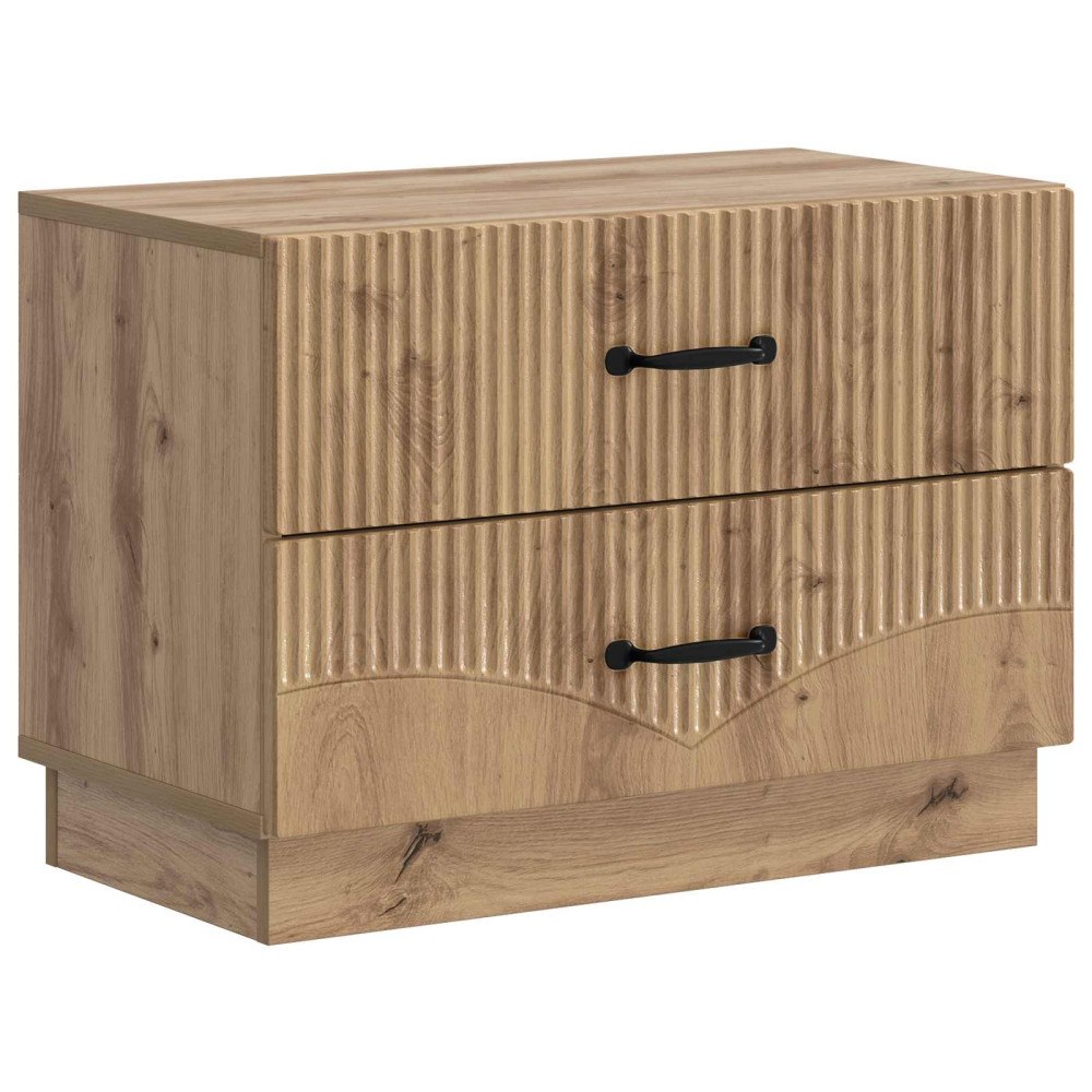 vidaXL Nattduksbord Artisan-ek 62 x 34,5 x 44,5 cm Konstruerat trä