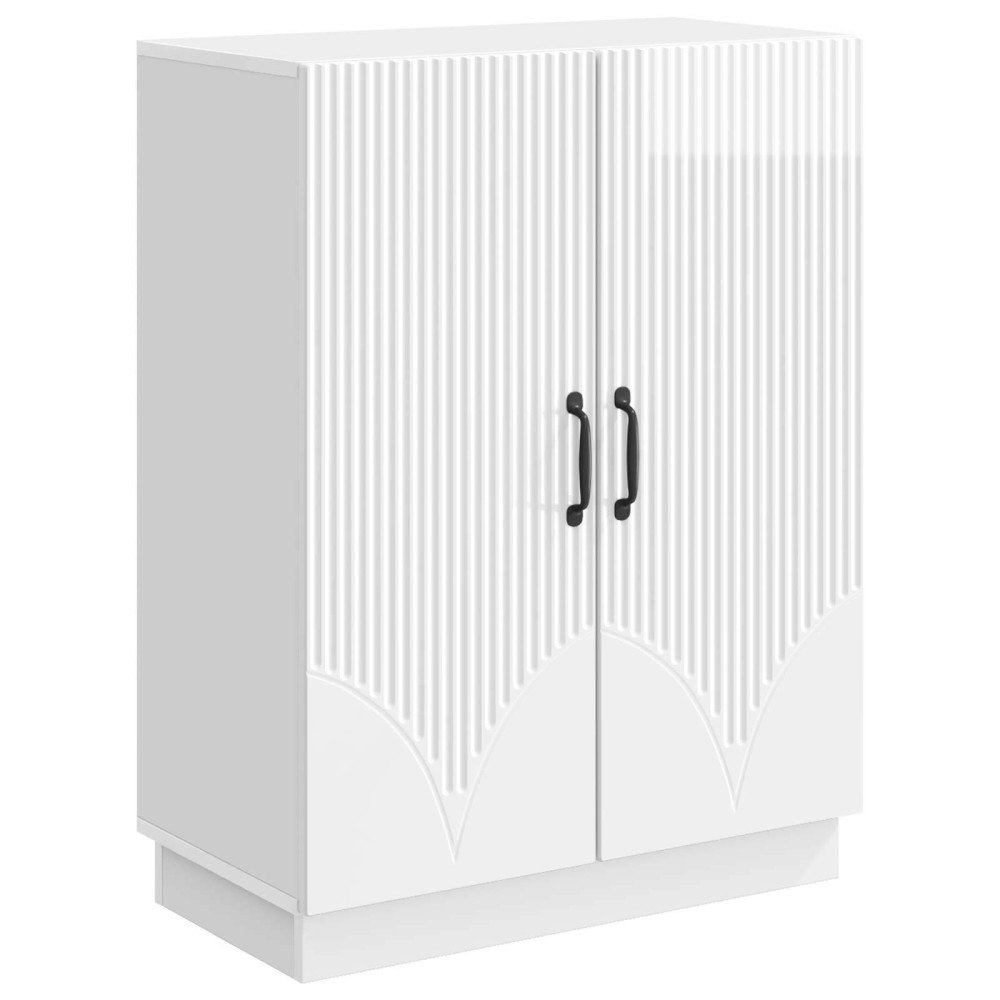 vidaXL Sideboard Vit högglans 66 x 34,5 x 87 cm Konstruerat trä