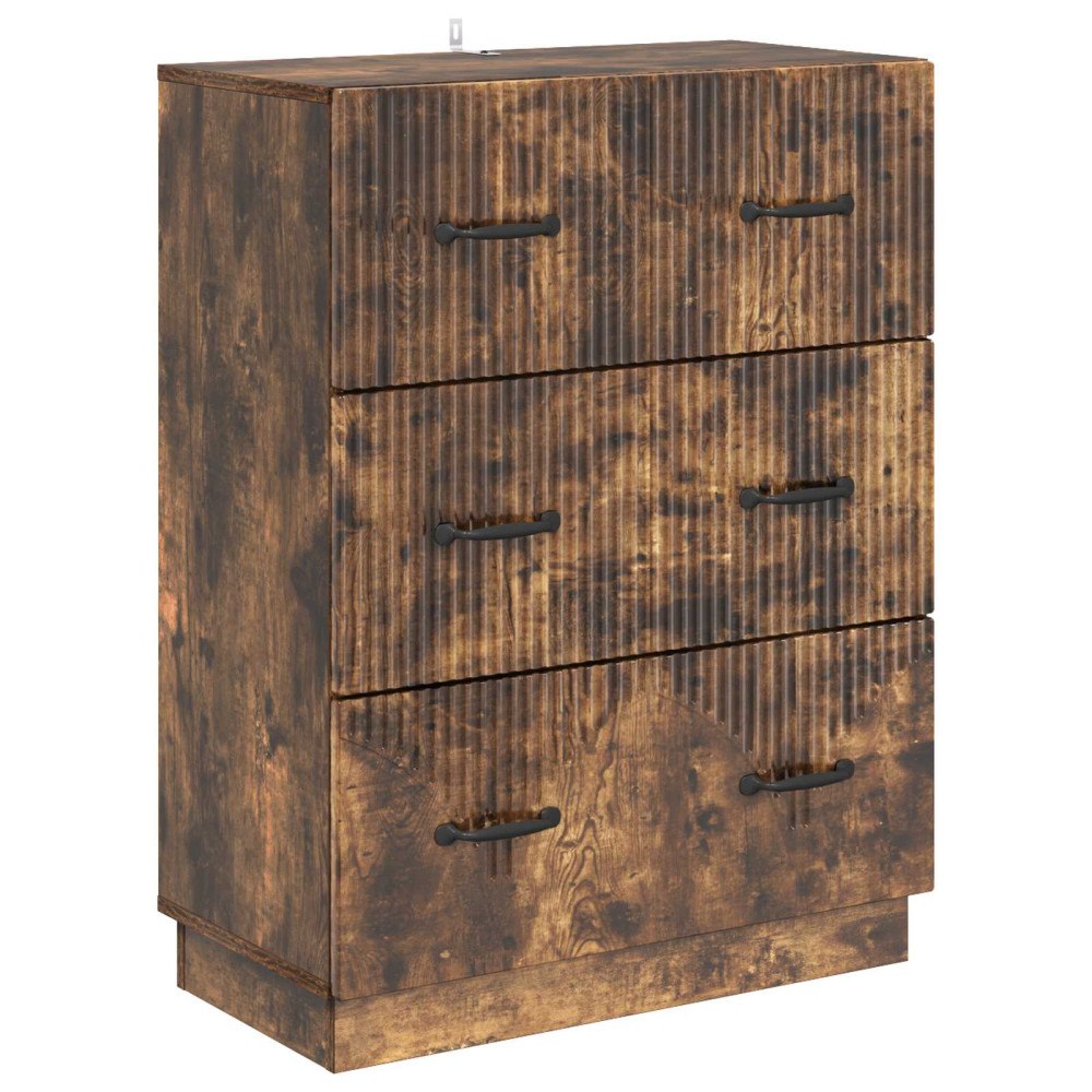 vidaXL Lådans skåp Rökt ek 66 x 34,5 x 87 cm Konstruerat trä