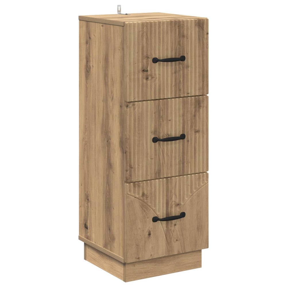 vidaXL Lådans skåp Artisan-ek 33 x 34,5 x 87 cm Konstruerat trä
