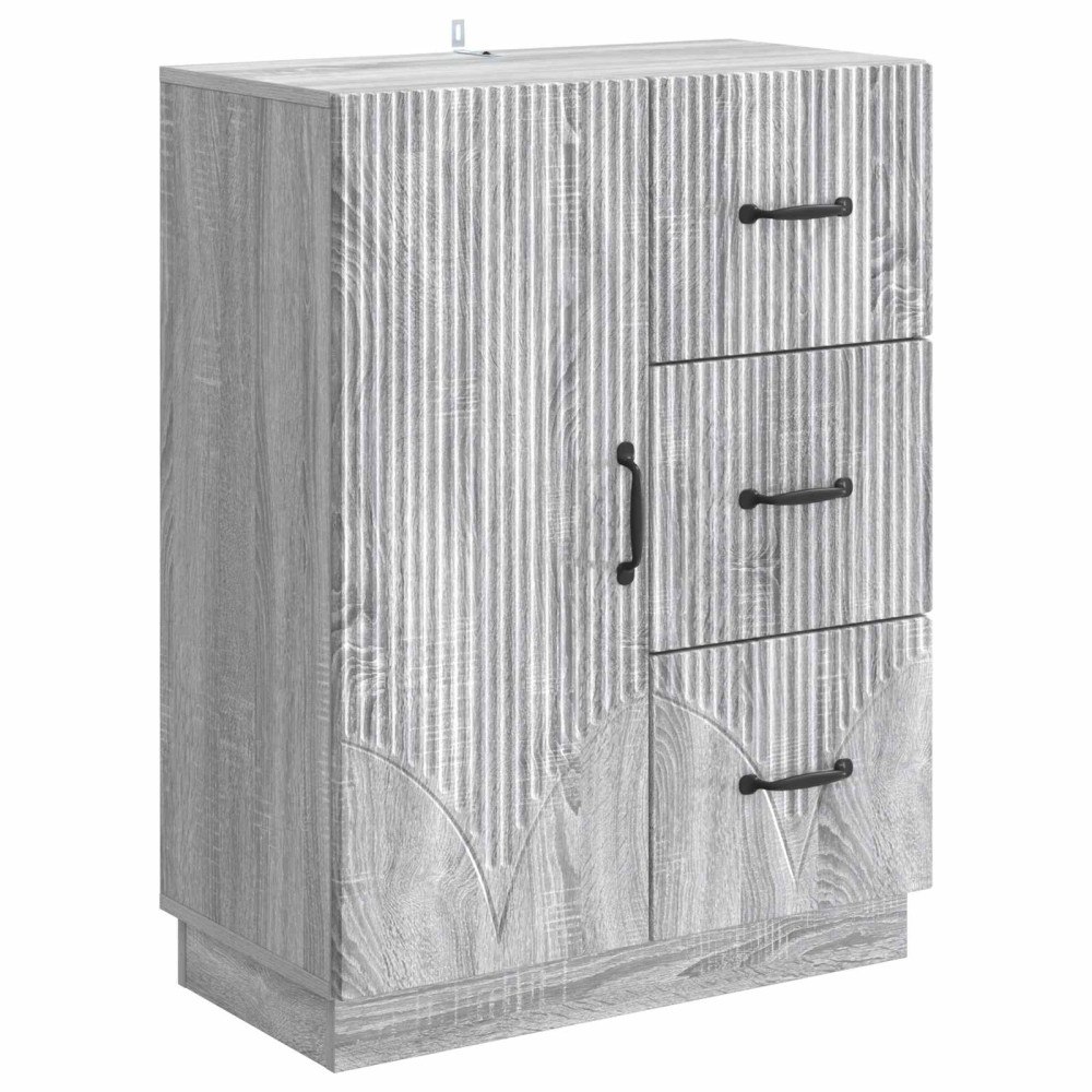 vidaXL Sideboard Grå sonoma-ek 66 x 34,5 x 87 cm Konstruerat trä
