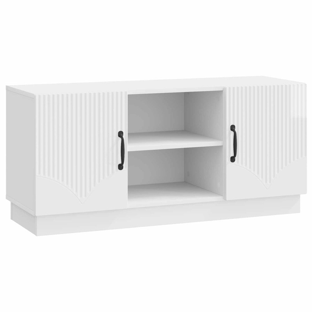 vidaXL TV-skåp Vit högglans 102 x 34,5 x 47 cm Konstruerat trä