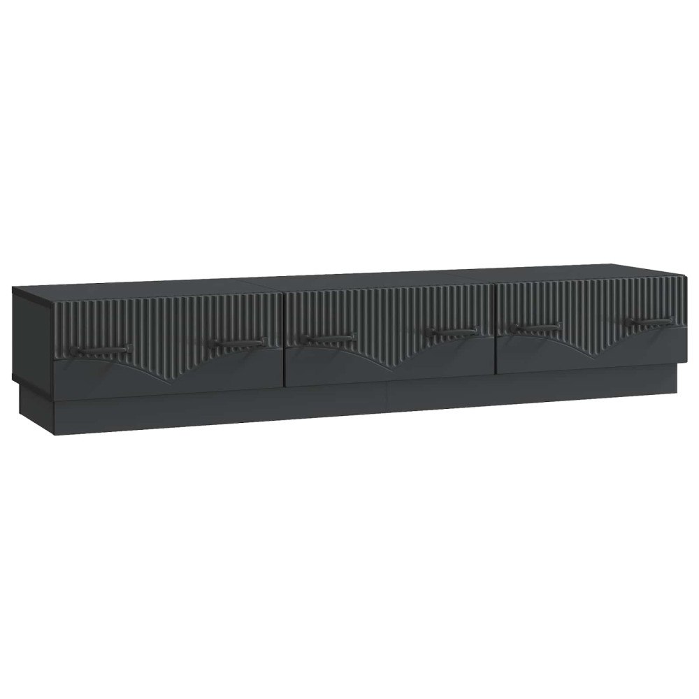 vidaXL TV-skåp med låda Svart 147 x 34,5 x 27 cm Konstruerat trä