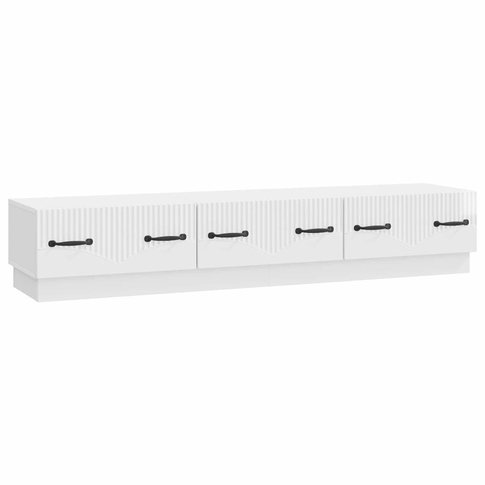 vidaXL TV-skåp Vit högglans 147 x 34,5 x 27 cm Konstruerat trä