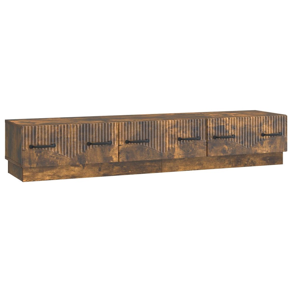 vidaXL TV-skåp med låda Rökt ek 147 x 34,5 x 27 cm Konstruerat trä