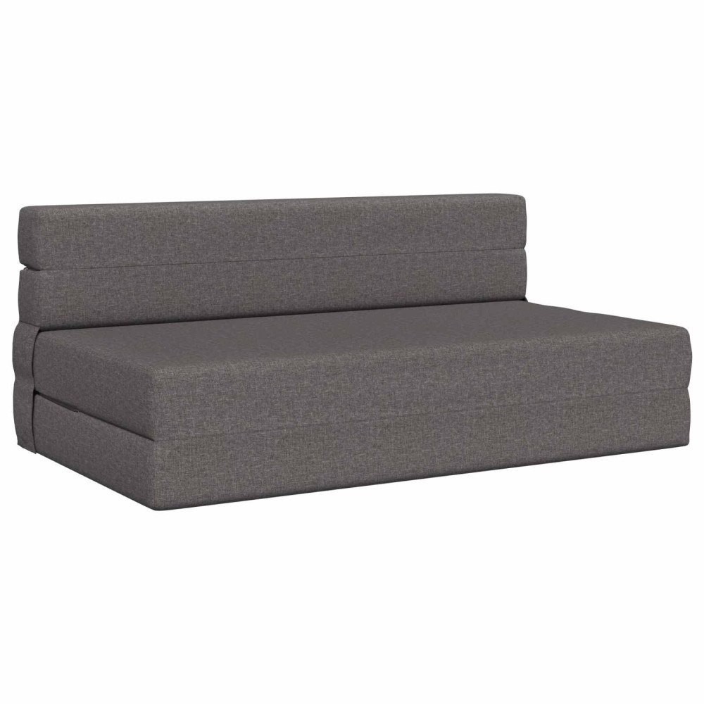 vidaXL Fällsoffa säng Ljusgrå 203 x 152 x 15 cm tyg