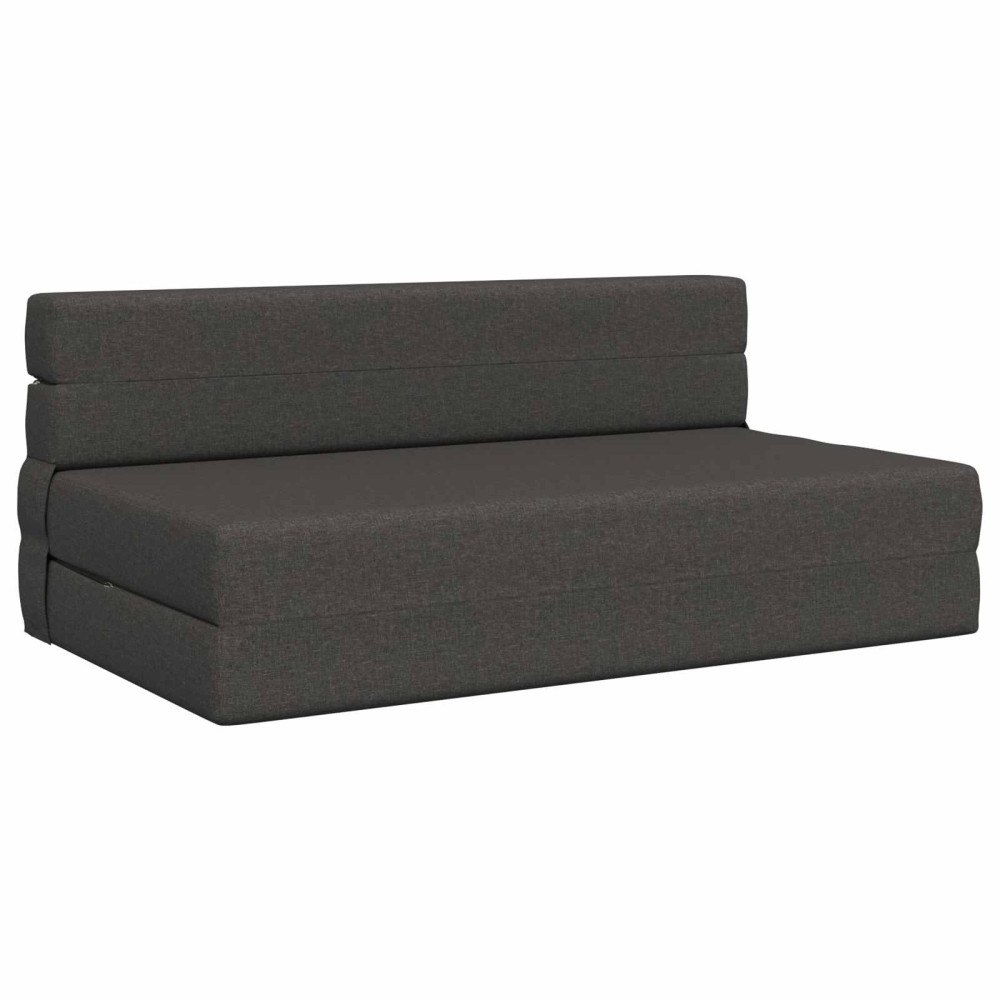 vidaXL Fällsoffa säng Mörkgrå 203 x 152 x 15 cm tyg