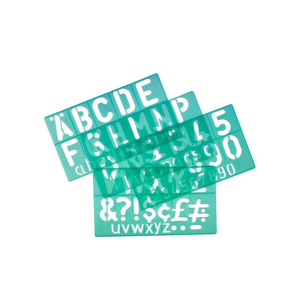 LINEX Linex 100411050, Letter, number & symbol stencil, Vuxna och...