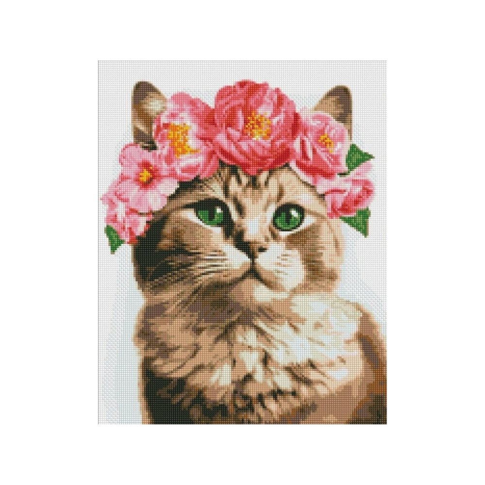 Ideyka Ideyka diamantmålning IDEYKA, 40x50 cm, raffinerad katt, 1 s...
