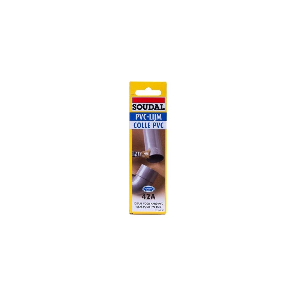 Solar Plus Snabbtorkande PVC-lim 125 ml tub, för limning av hårda PVC-m...