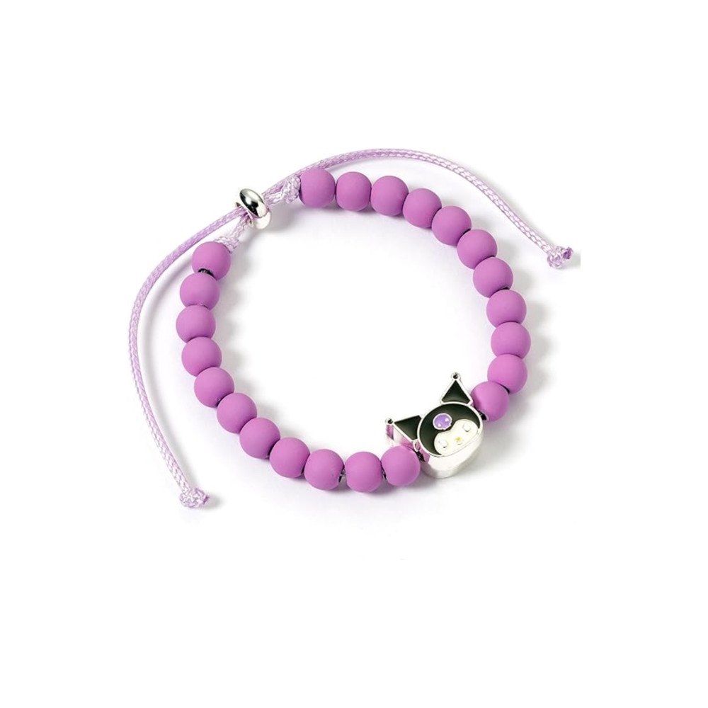 THE CARAT SHOP Hello Kitty Purple Beaded Bracelet with Kuromi Charm