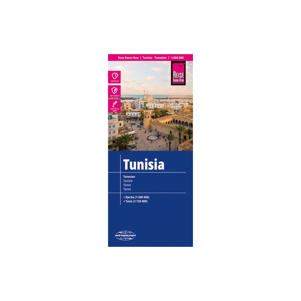 Reise Know-How Verlag Peter Rump GmbH Tunisia (1:600.000) with Djerba (1:300k) and Tunis (1:150