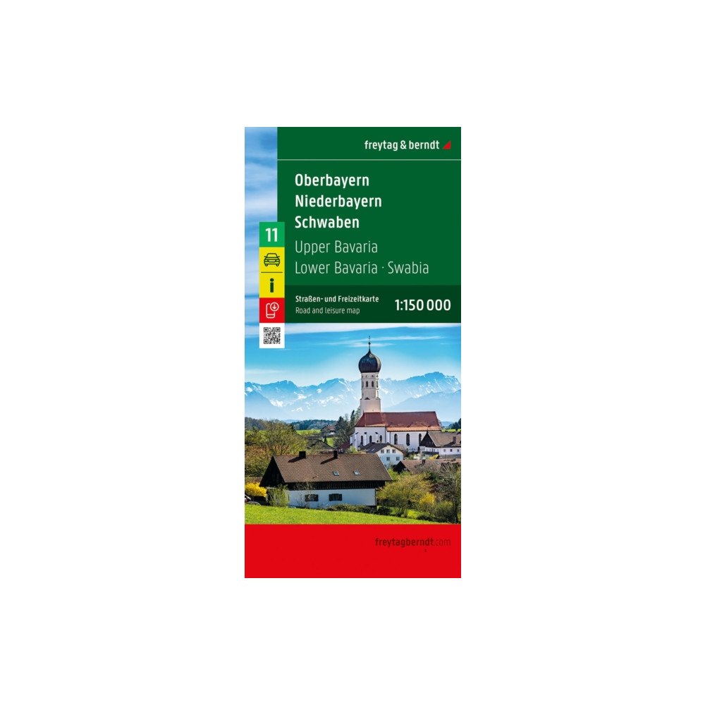 Freytag-Berndt Upper Bavaria - Lower Bavaria - Schwaben, Roadmap
