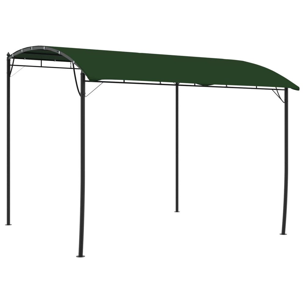 vidaXL Paviljong 3 x 3 x 2,55 m Grön Duk och Aluminium 180