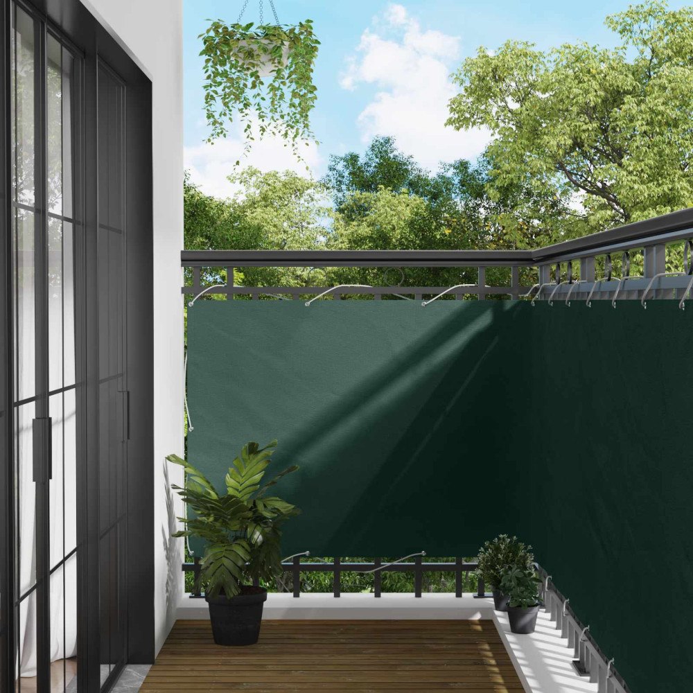 vidaXL Balkong Skärm Mörkgrön 110 x 200 cm Oxford Tyg