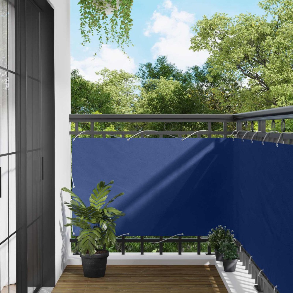 vidaXL Balkong Skärm Blå 90 x 200 cm Oxford Tyg