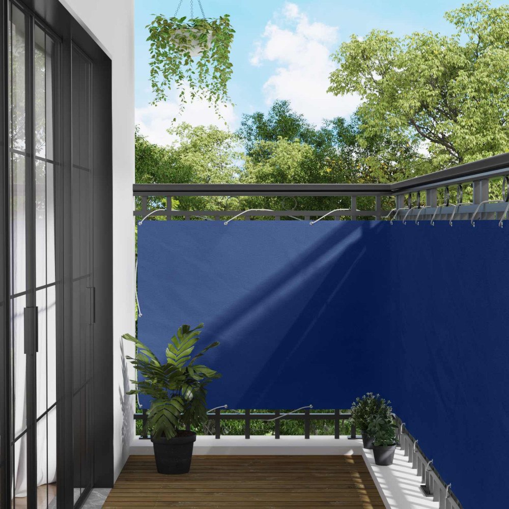 vidaXL Balkong Skärm Blå 110 x 400 cm Oxford Tyg