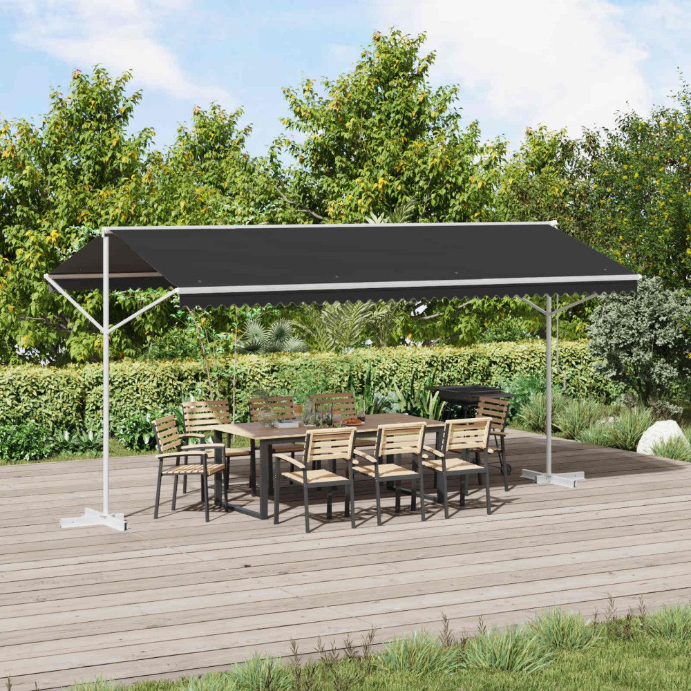 vidaXL Fristående markis Antracit 5 x 3 m Polyester