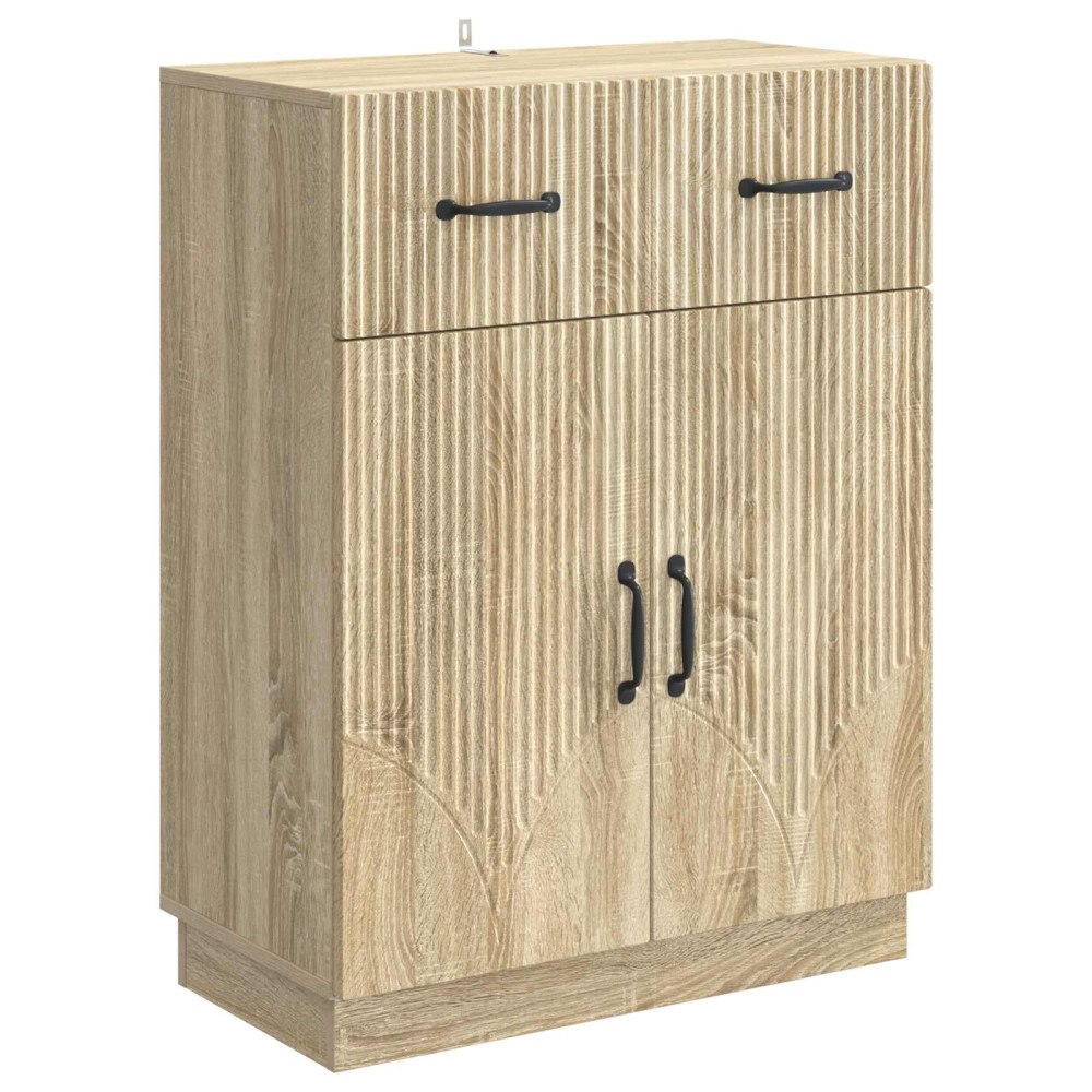 vidaXL Sideboard med låda Sonoma-ek 66 x 34,5 x 87 cm Konstruerat trä