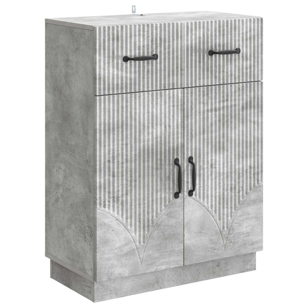 vidaXL Sideboard med låda Betonggrå 66 x 34,5 x 87 cm Konstruerat trä
