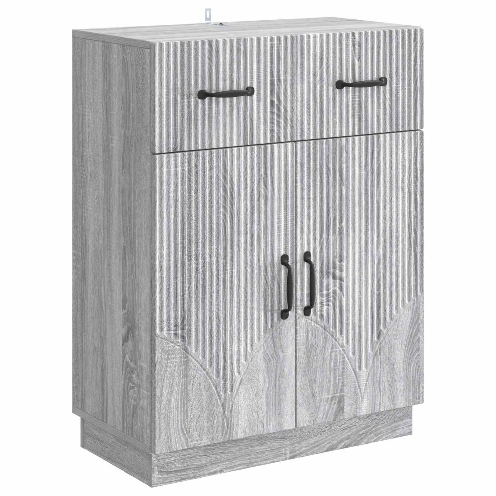 vidaXL Sideboard Grå sonoma-ek 66 x 34,5 x 87 cm Konstruerat trä