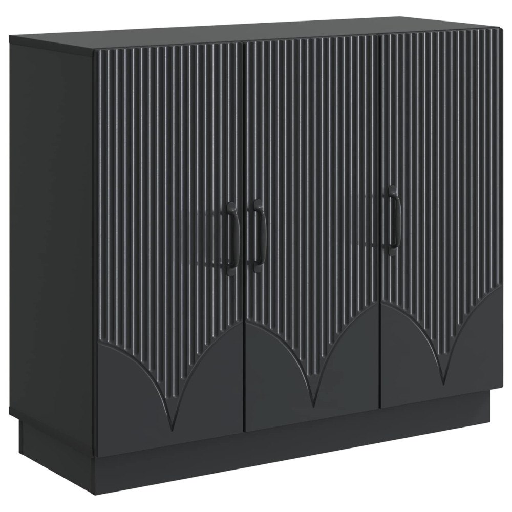 vidaXL Sideboard Svart 89 x 34,5 x 77 cm Konstruerat trä
