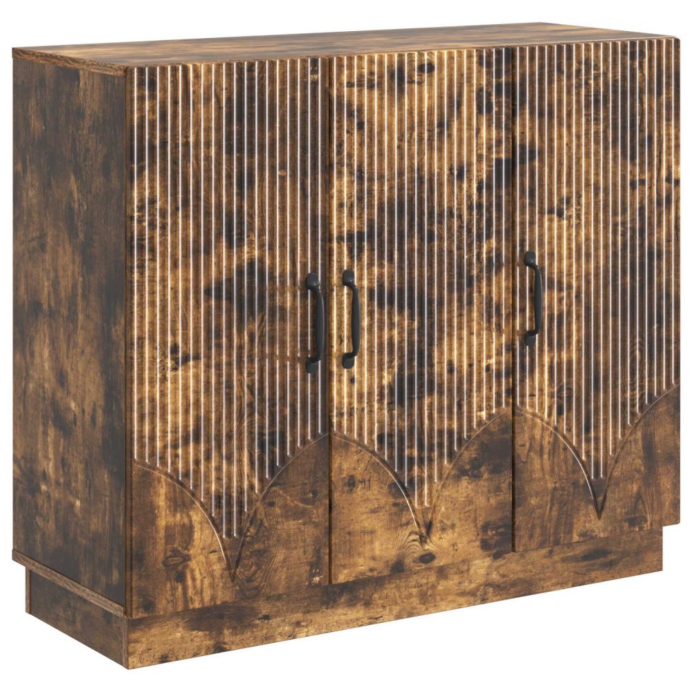 vidaXL Sideboard Rökt ek 89 x 34,5 x 77 cm Konstruerat trä