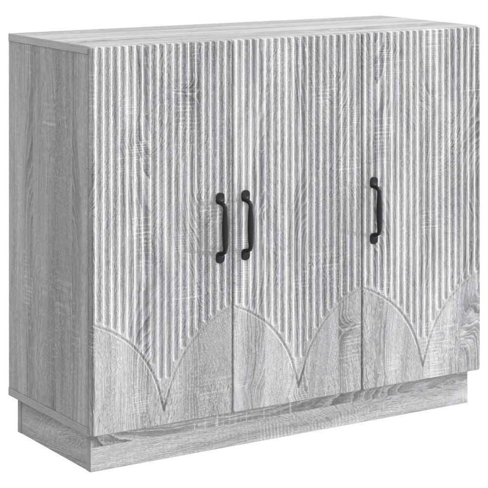 vidaXL Sideboard Grå sonoma-ek 89 x 34,5 x 77 cm Konstruerat trä