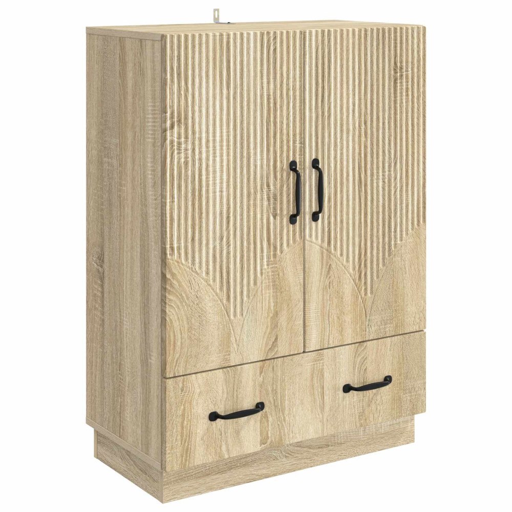 vidaXL Sideboard med låda Sonoma-ek 66 x 34,5 x 92 cm Konstruerat trä