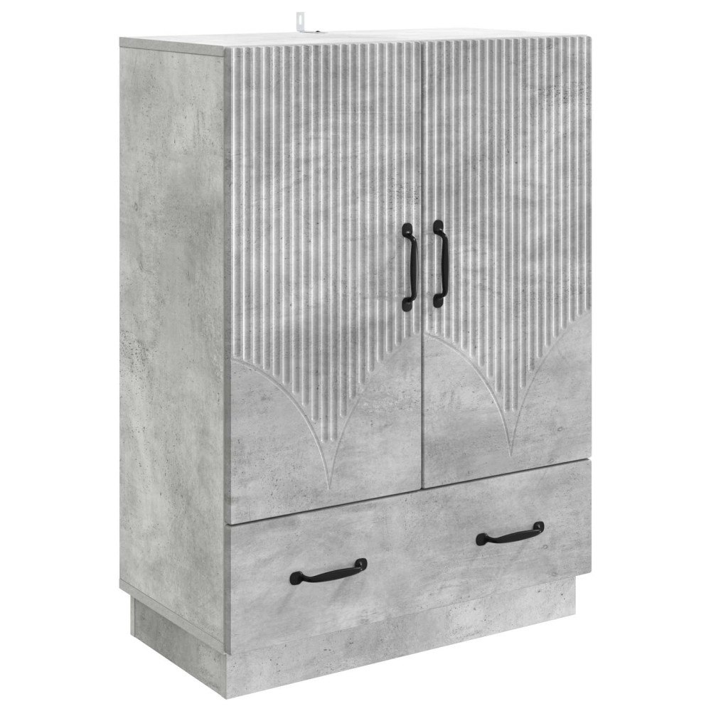 vidaXL Sideboard med låda Betonggrå 66 x 34,5 x 92 cm Konstruerat trä