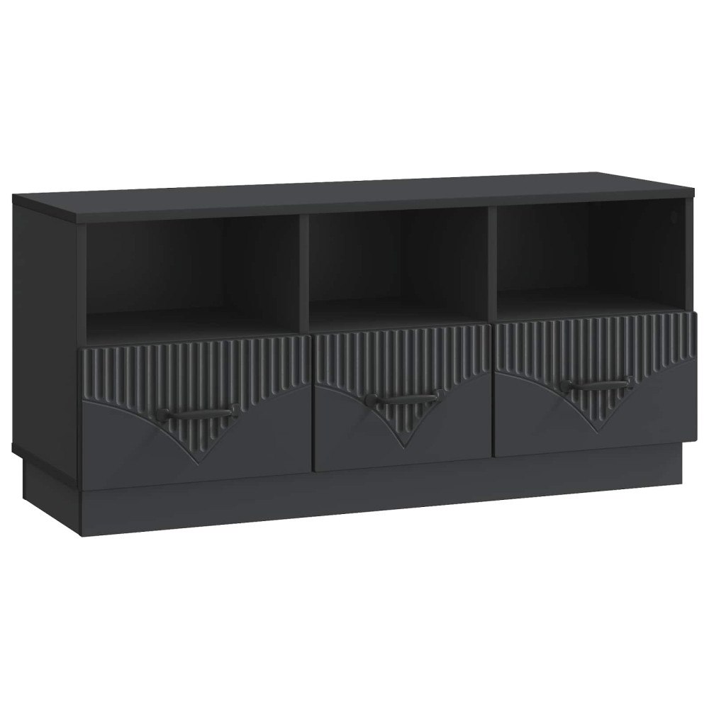 vidaXL TV-skåp med låda Svart 102 x 34,5 x 47 cm Konstruerat trä