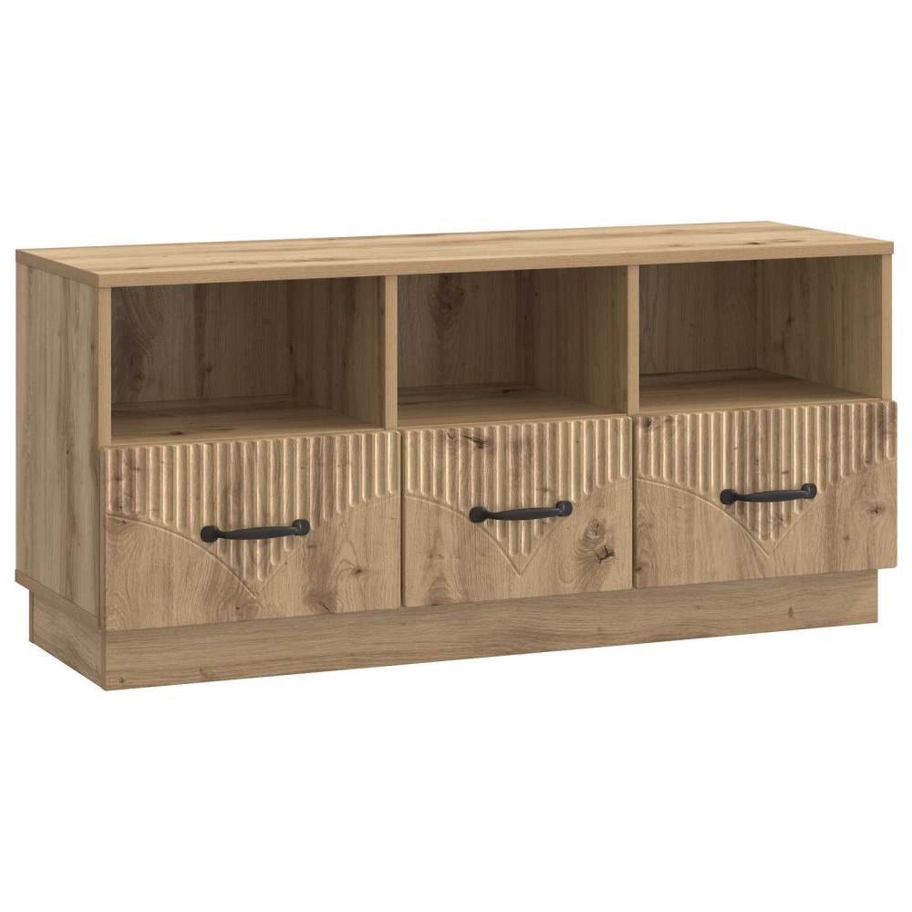 vidaXL TV-skåp med låda Artisan-ek 102 x 34,5 x 47 cm Konstruerat trä