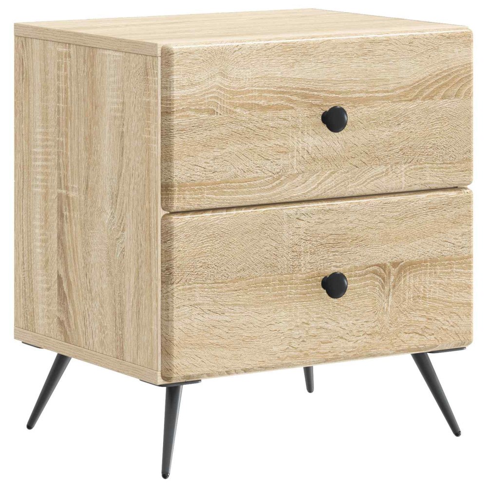 vidaXL Nattduksbord Sonoma-ek 43 x 34,5 x 47,5 cm Konstruerat trä