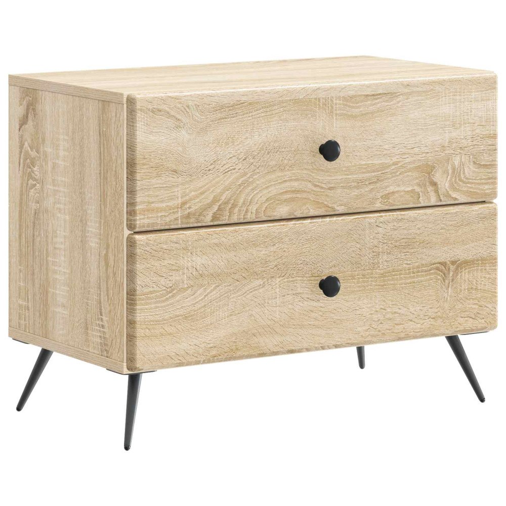 vidaXL Nattduksbord Sonoma-ek 62 x 34,5 x 47,5 cm Konstruerat trä