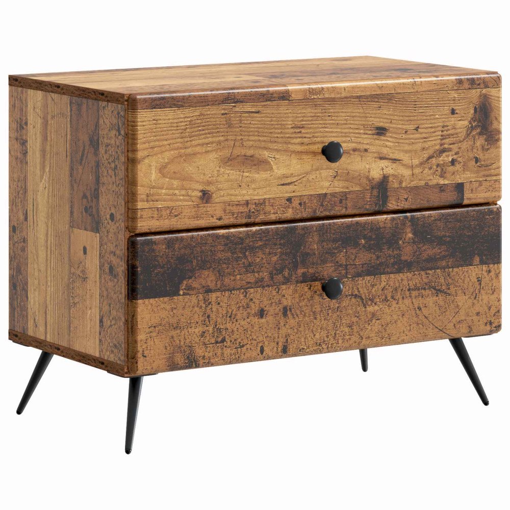 vidaXL Nattduksbord Gammalt trä 62 x 34,5 x 47,5 cm Konstruerat trä
