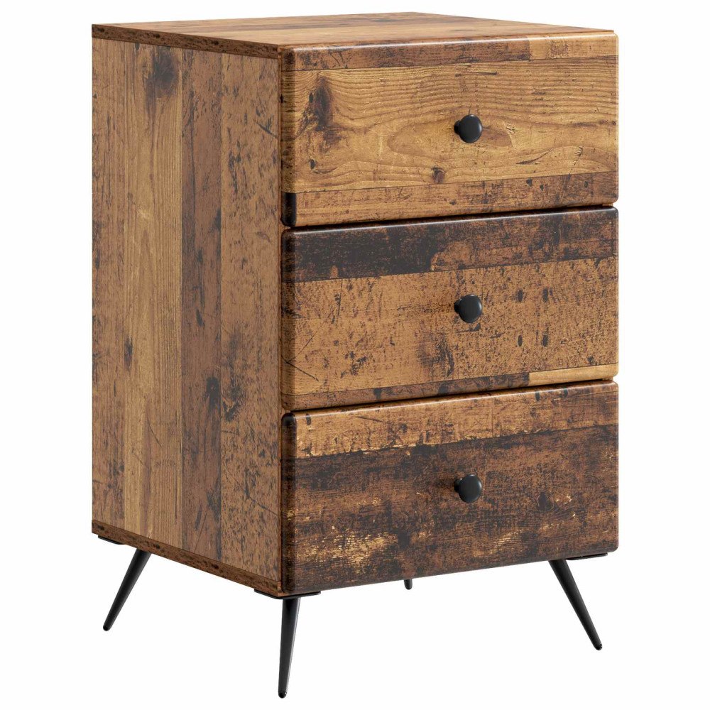 vidaXL Nattduksbord Gammalt trä 43 x 41 x 66,5 cm Konstruerat trä