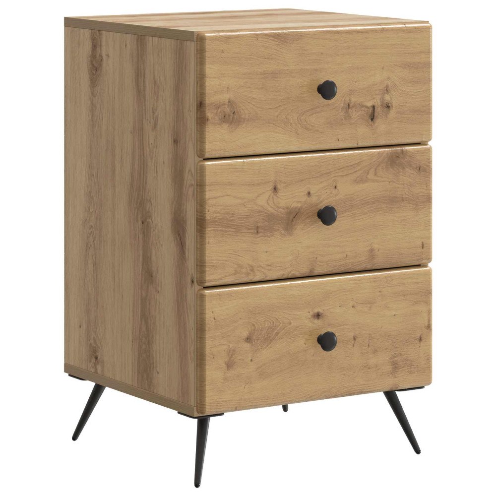 vidaXL Nattduksbord Artisan-ek 43 x 41 x 66,5 cm Konstruerat trä