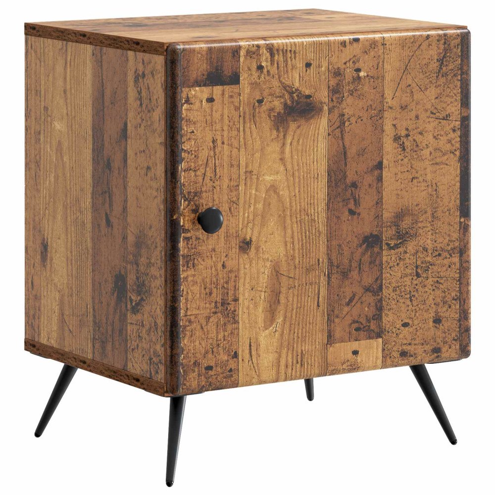 vidaXL Nattduksbord Gammalt trä 43 x 34,5 x 50 cm Konstruerat trä