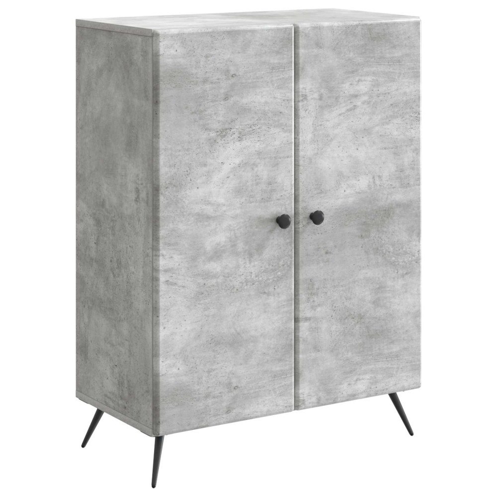 vidaXL Sideboard Betonggrå 66 x 34,5 x 90 cm Konstruerat trä