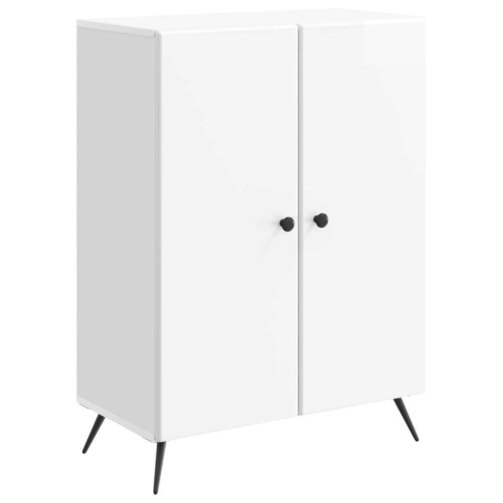 vidaXL Sideboard Vit högglans 66 x 34,5 x 90 cm Konstruerat trä