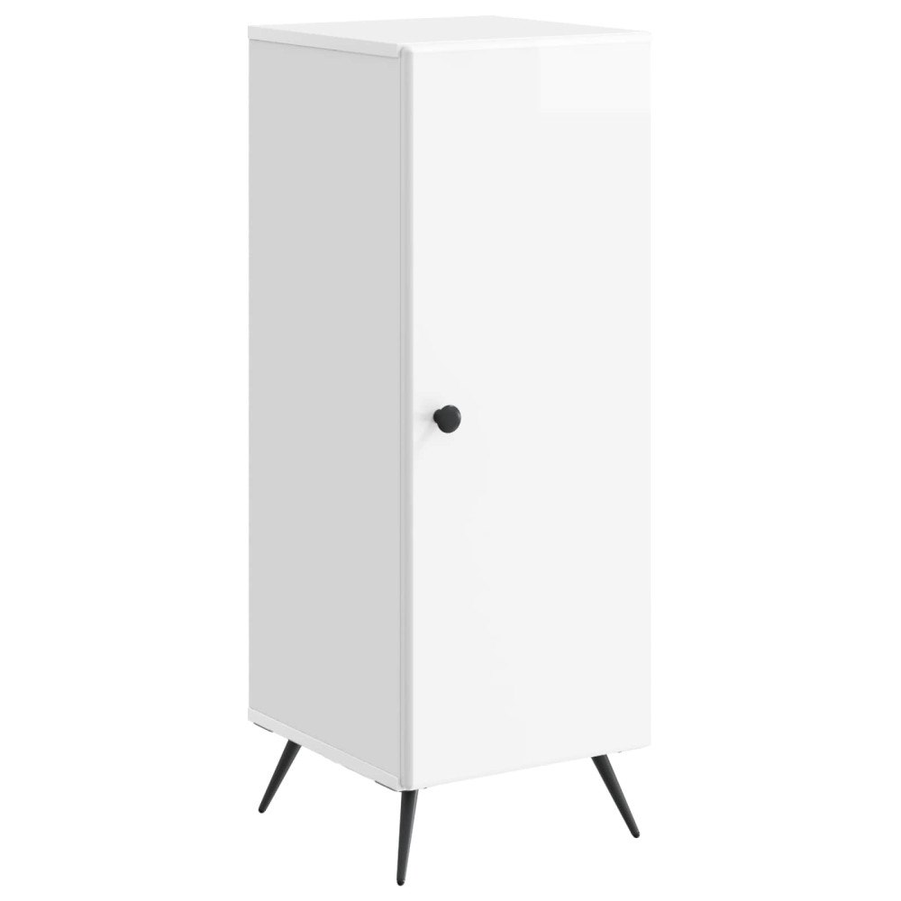 vidaXL Sideboard Vit högglans 33 x 34,5 x 90 cm Konstruerat trä