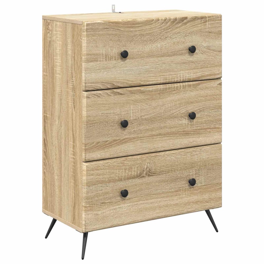 vidaXL Lådans skåp Sonoma-ek 66 x 34,5 x 90 cm Konstruerat trä