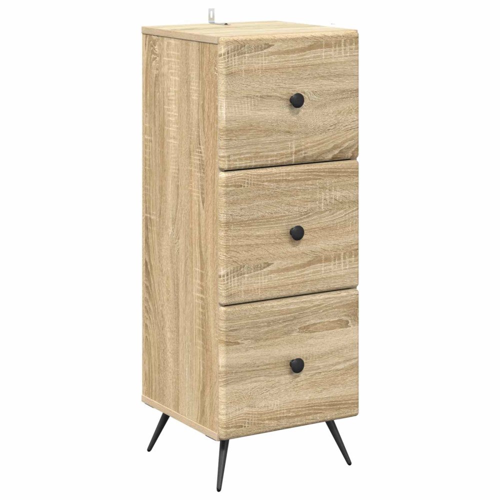vidaXL Lådans skåp Sonoma-ek 33 x 34,5 x 90 cm Konstruerat trä