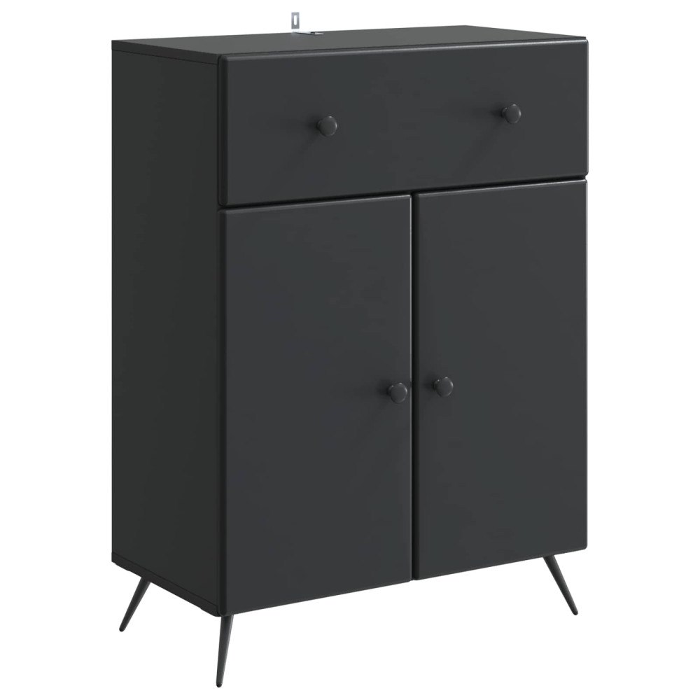 vidaXL Sideboard med låda Svart 66 x 34,5 x 90 cm Konstruerat trä