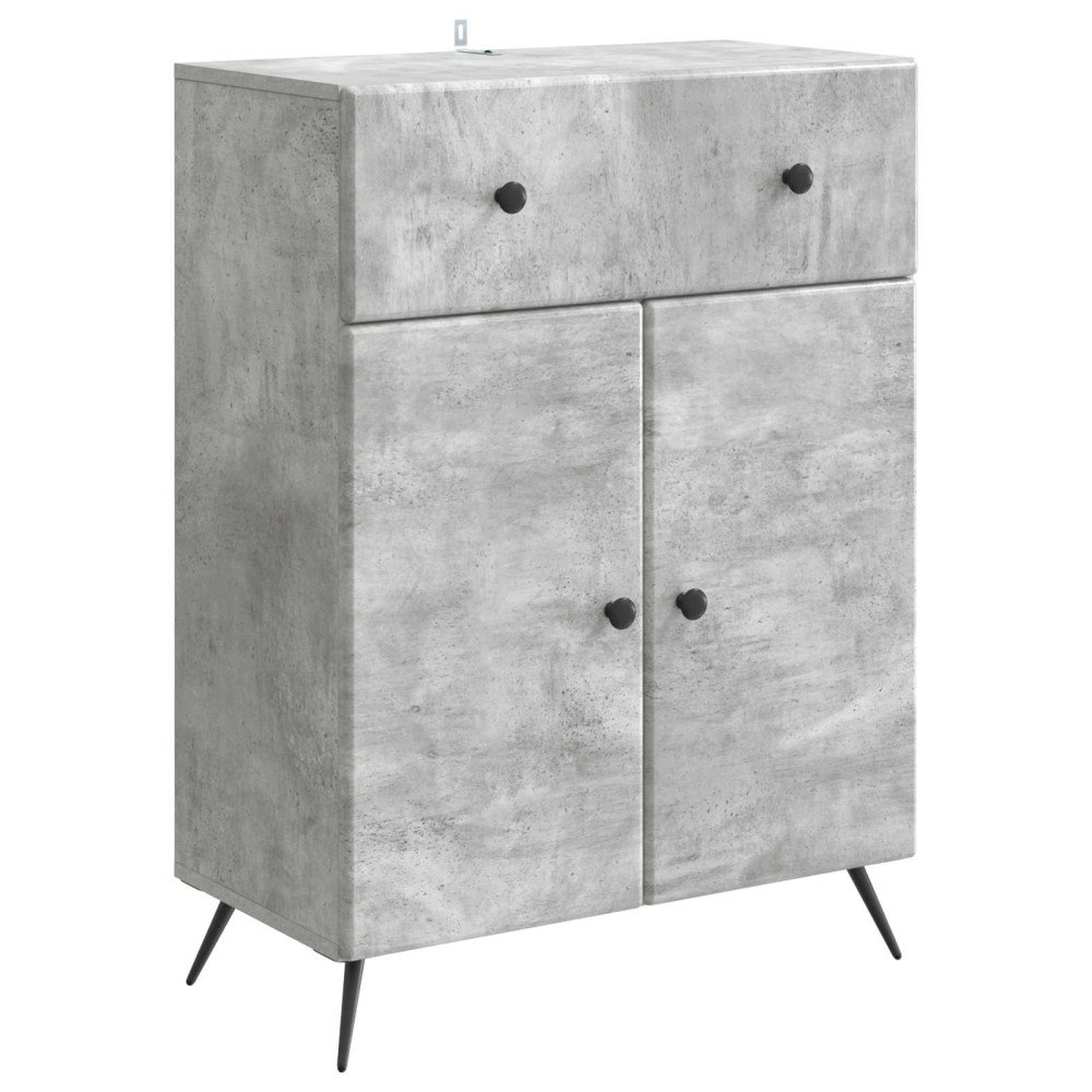 vidaXL Sideboard med låda Betonggrå 66 x 34,5 x 90 cm Konstruerat trä