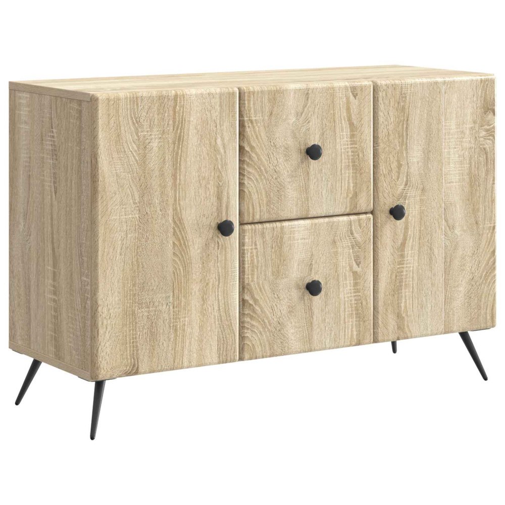vidaXL Sideboard med låda Sonoma-ek 89 x 34,5 x 60 cm Konstruerat trä